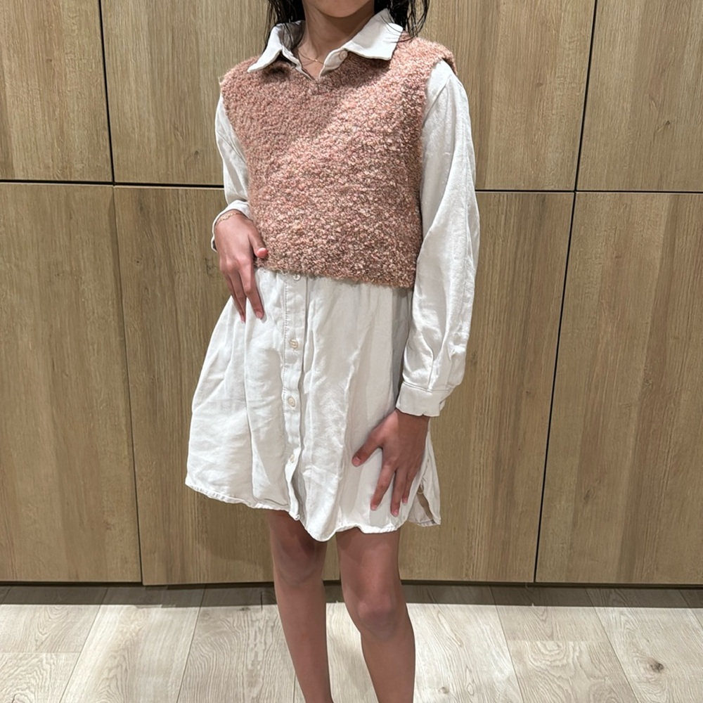 Sweater shirt dress